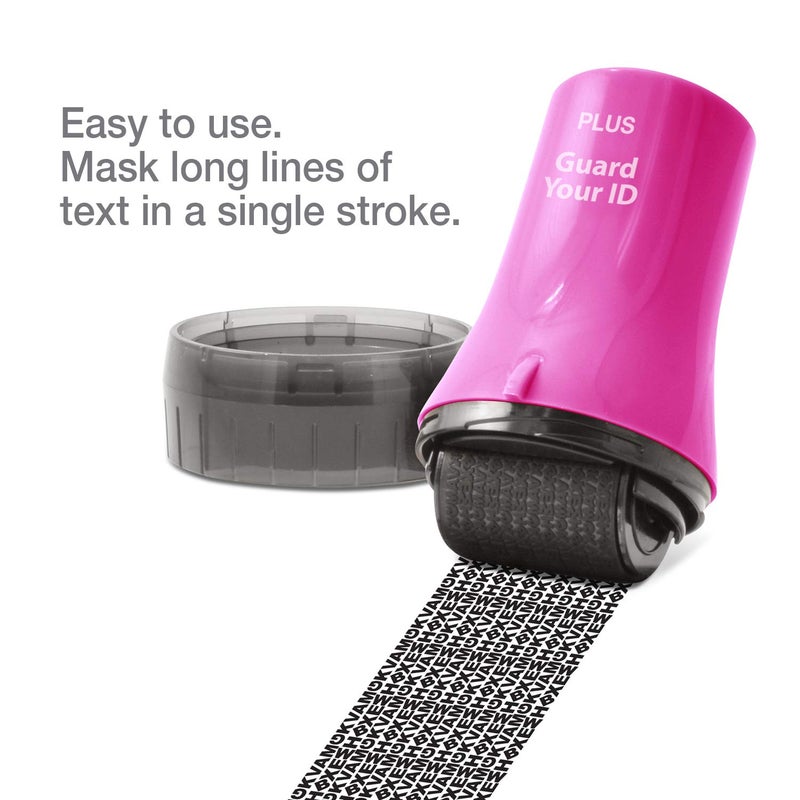 Plus Guard Your ID Wide Advanced Roller 2.0 Identity Theft Prevention Security Stamp Pink - Image 3